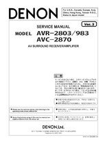 DENON AVC-2870 OEM Service