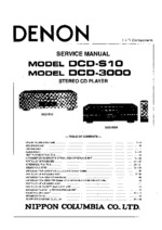 DENON DCD3000 OEM Service