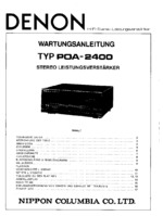 DENON POA2400 OEM Service