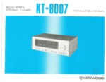 KENWOOD KT8007 OEM Owners