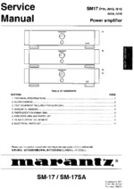 Marantz SM17 OEM Service