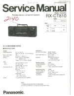 PANASONIC RXCT810 OEM Service