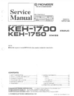 PIONEER KEH1750 OEM Service