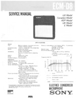 SONY ECM-D8 OEM Service