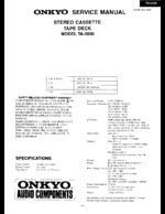 Onkyo TA2000 OEM Service