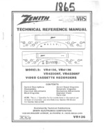 ZENITH VR4206HF OEM Service